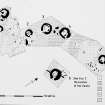 Illustration 10 - plan of features of Iron Age settlement before excavation.