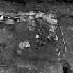 Excavation photograph : trench 1, showing drain f118/132, from N.