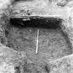 Excavation photograph : trench 2, partial excavation of pit f166, from N.