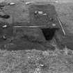 Excavation photograph : pit f157 half excavated and pit f252 before excavation, from N.