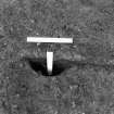 Excavation photograph : section across pit f579, from N.