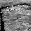 Excavation photograph. Stone circle and north end of extension, from south.