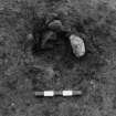 Excavation photograph.  F105 as found, from west.