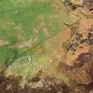 Aerial view of Abercross former settlement, Strath Fleet, East Sutherland, looking W.