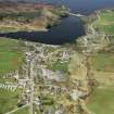 Aerial view of Lairg and Little Loch Shin, Sutherland, looking WNW.
