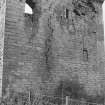 Excavation archive: Sauchie Tower, from E - close up.