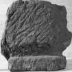Post ex photograph : front view of possible sculptured stone.