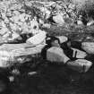 Excavation photograph : wrought stones.