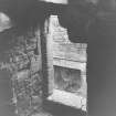 Excavation archive: View into interior of tower through doorway at third floor level.