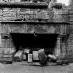 Excavation archive: Hall fireplace. From W.