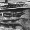 Excavation photograph : area E - ditches and sections from N.