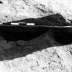 Excavation photograph : area 2 - f2158-59 half section of slot or posthole, from SW.