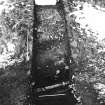 Roberton, motte: excavation photograph of fully excavated ditch from S
C Tabraham, 1979