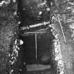 Roberton, motte: excavation photograph of ditch
C Tabraham, 1979