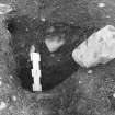 Roberton, motte: excavation photograph of post hole
C Tabraham, 1979