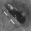 Excavation photograph : area 3 - f3030, pit base ?floor, from above.