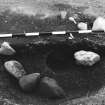 Excavation photograph : area 4 - f4085, post packing stones, from S.