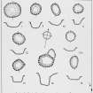 Plans & sections of stone-holes of Cairnpapple henge.