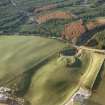 Aerial view of Proncy Castle and Motte, W of Dornoch, East Sutherland, looking NW.
