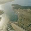 Aerial view of Littleferry & mouth of the River Fleet, Golspie, East Sutherland, looking W.