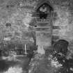 Excavation photograph : area A - general view of wall 4 joining tower east wall and doorway.