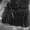 Excavation photograph : area K - trial hole in detention cell against North wall..