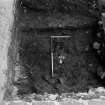 Excavation photograph : area N - straight sided and flat bottomed clay cut ditch.