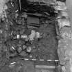 Excavation photograph : area K - further excavation of E-W pipe trenches on either side.