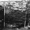 Excavation photograph : area K - ORS wall 700 (625) junction with wall 625, showing cobbles 624.