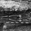 Excavation photograph : area M - burials under Gas Meter House, NW corner of coalyard.