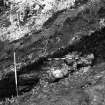 Excavation photograph : area R - N-S outer wall in external pipe trench.