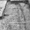 Dunfermline, Priory Lane, former Lauder Technical College, excavations.
Excavation photograph : trench 1 - west end of trench, showing wall F108 and excavated drains.