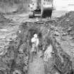 Dunfermline, Priory Lane, former Lauder Technical College, excavations.
Excavation photograph : trench 2 - machine excavation of trench.