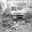 Dunfermline, Priory Lane, former Lauder Technical College, excavations.
Excavation photograph : trench 1 - backfilling of trench 1b by machine.