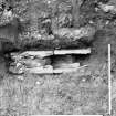 Dunfermline, Priory Lane, former Lauder Technical College, excavations.
Excavation photograph: trench 15 - detail of box drain.