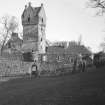 General view of Mains Castle, Caird Park, Dundee. 