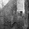 General view of chimney and fireplace, Mains Castle, Caird Park, Dundee.