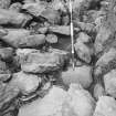 Excavation photograph- northern inner circular cairn, NW sector taken from ENE