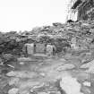 Excavation photograph - W face of E barmkin wall in Room II