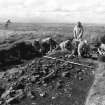 Biggar Common cairn excavation archive
Cairn 1: excavators at work. Looking N.