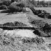 Broomhill, Newstead: rescue excavation archive
Frame 11: Trench 1: Pit (F008) lined with plastic prior to back-filling.

