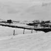 Excavation photograph : Colmslie farm from south-east - very snowy.