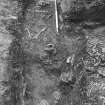 Yester, St Bathan's Chapel (Yester Chapel): Excavation photograph - E end of Trench 1 showing skeletons