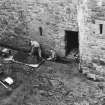 Excavation photograph : trench 1 showing bedrock removed, from NE.