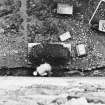 Excavation photograph : trench 1, showing bedrock being removed, from above.