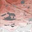 Solway Plain landscape case-study area: map showing the distribution of prehistoric monuments and artefacts, and the Roman monuments. Published in Eastern Dumfriesshire: an archaeological landscape.