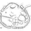 Publication drawing; Plan of Clerkhill (Clerk Hill) settlement.