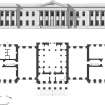 Dollar Academy: Ground floor plan and Elevation, based on measured survey (1994), Scan of GV007453