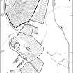 Publication drawing; Plan of Standingstone Edge farmstead and cultivation remains.