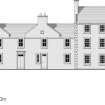 Haddington, former Old Grammar and English Schools: elevation, based on measured survey, (1998). Scan of GV007478